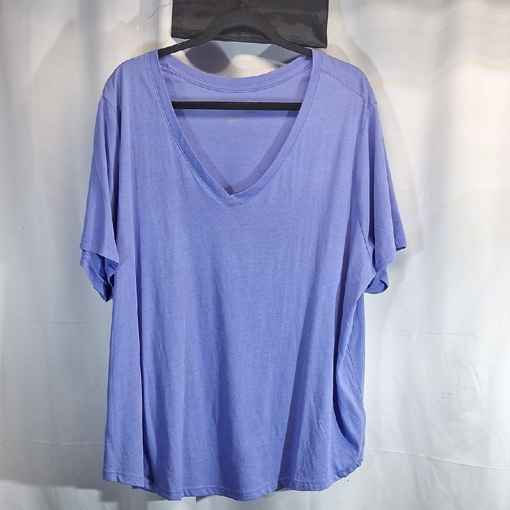 Terra & Sky Purple Relaxed V-Neck T-Shirt